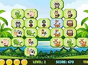 Jungle Mahjong Deluxe Online Puzzle Game