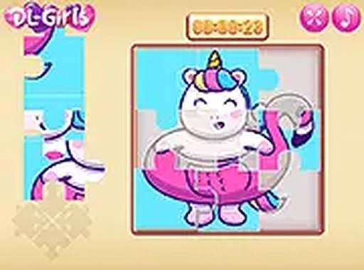 Cute Rainbow Unicorn Puzzles Online Game