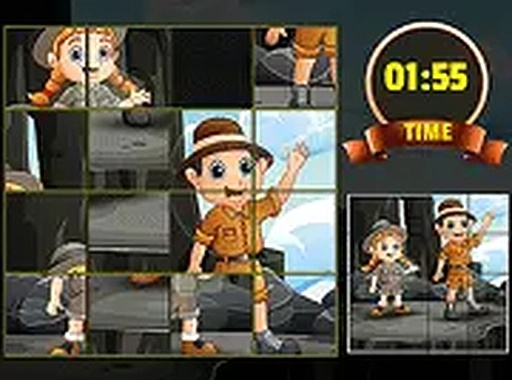 Kids on the Cliff Puzzle Game