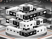 Black and White Dimensions 3D Mahjong Puzzle Game