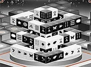 Black and White Dimensions 3D Mahjong Puzzle Game