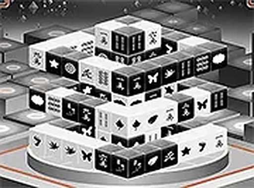 Black and White Dimensions 3D Mahjong Puzzle Game